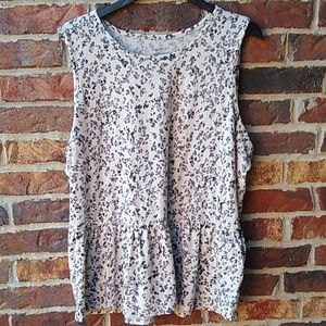 Lane Bryant sleeveless ruffle stretchy top